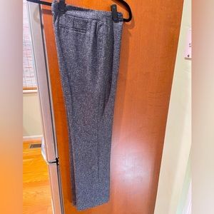 Tahari | navy blue tweed high-waist flat-front dress pants, size 8